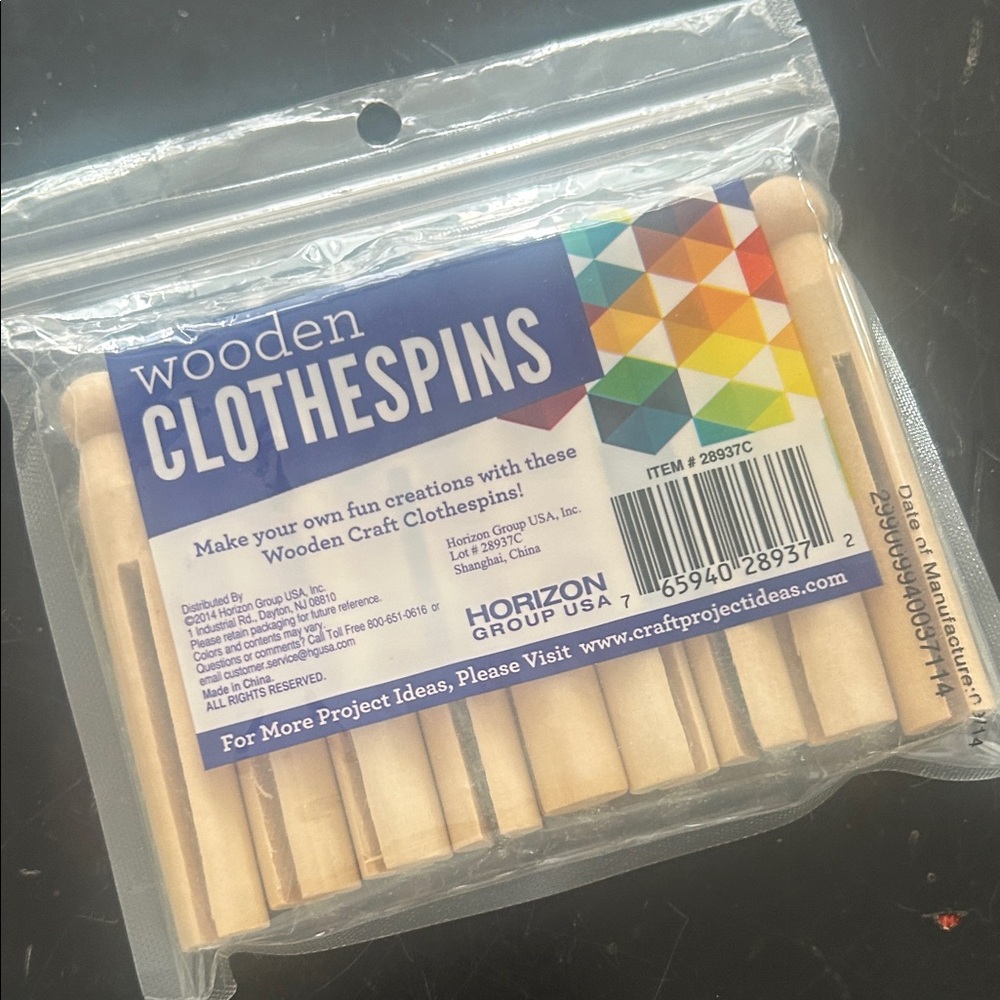 Horizon Group USA Wooden Clothespins - Natural Wood